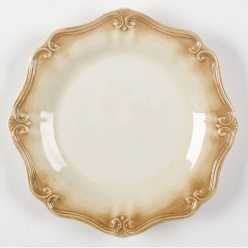 Set of 2 LENOX Elegant Tan Dinner Plate